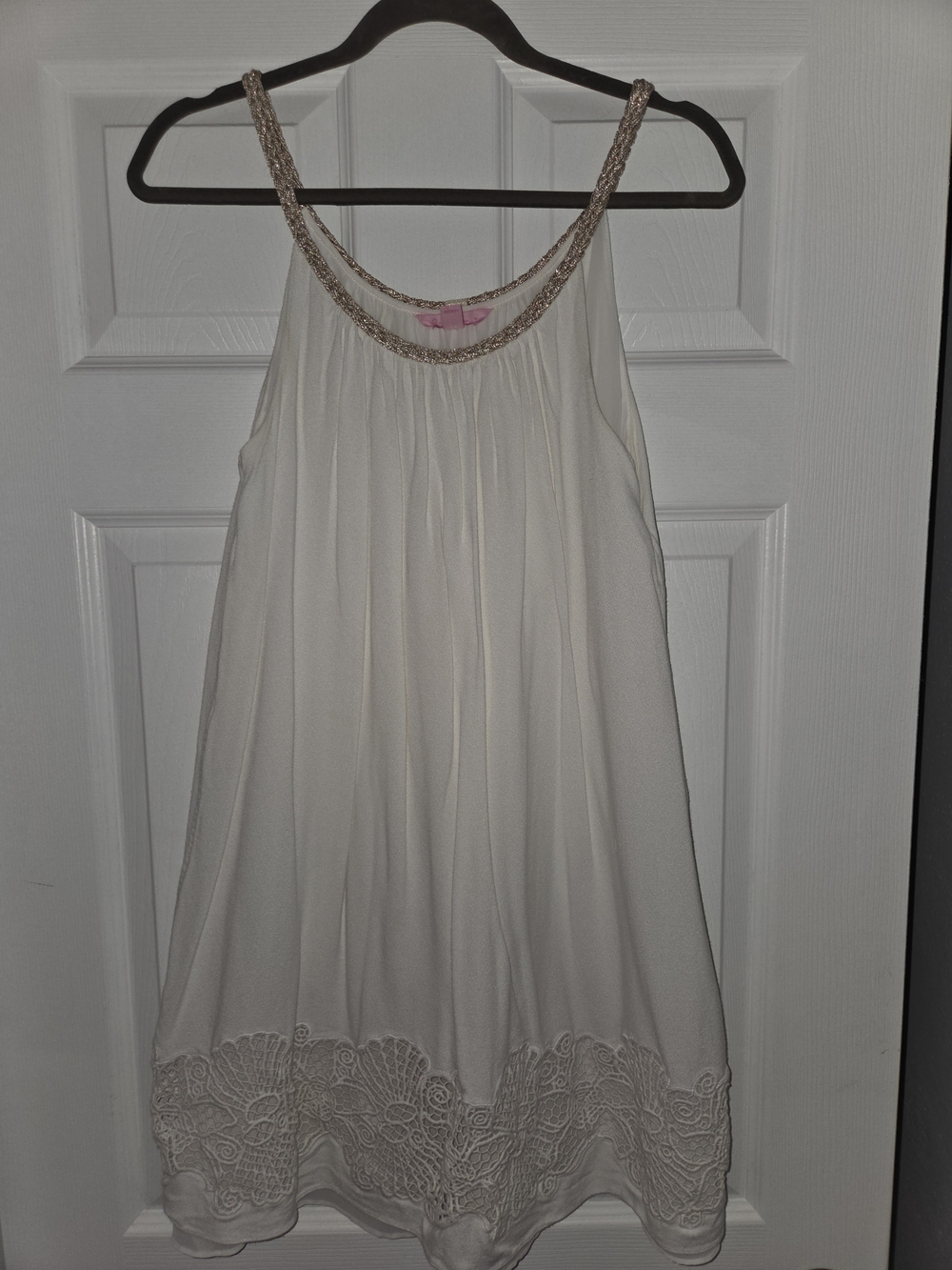 Lilly Pulitzer Cream Dress with Gold Trim